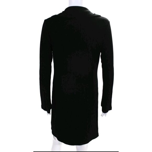 LNA  Ribbed Front Hook Closure LS Cardigan Black Size Large NWT - Picture 3 of 5